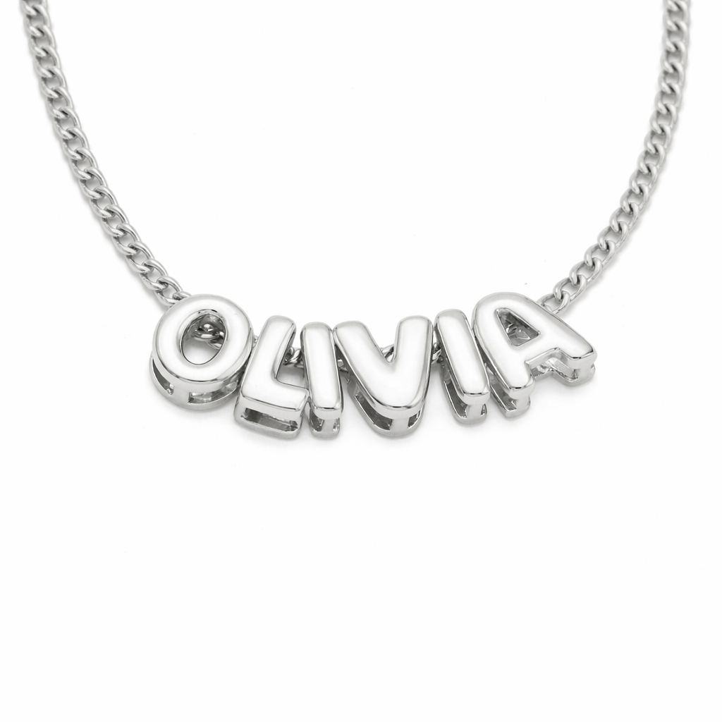 Bubble Initial Necklace