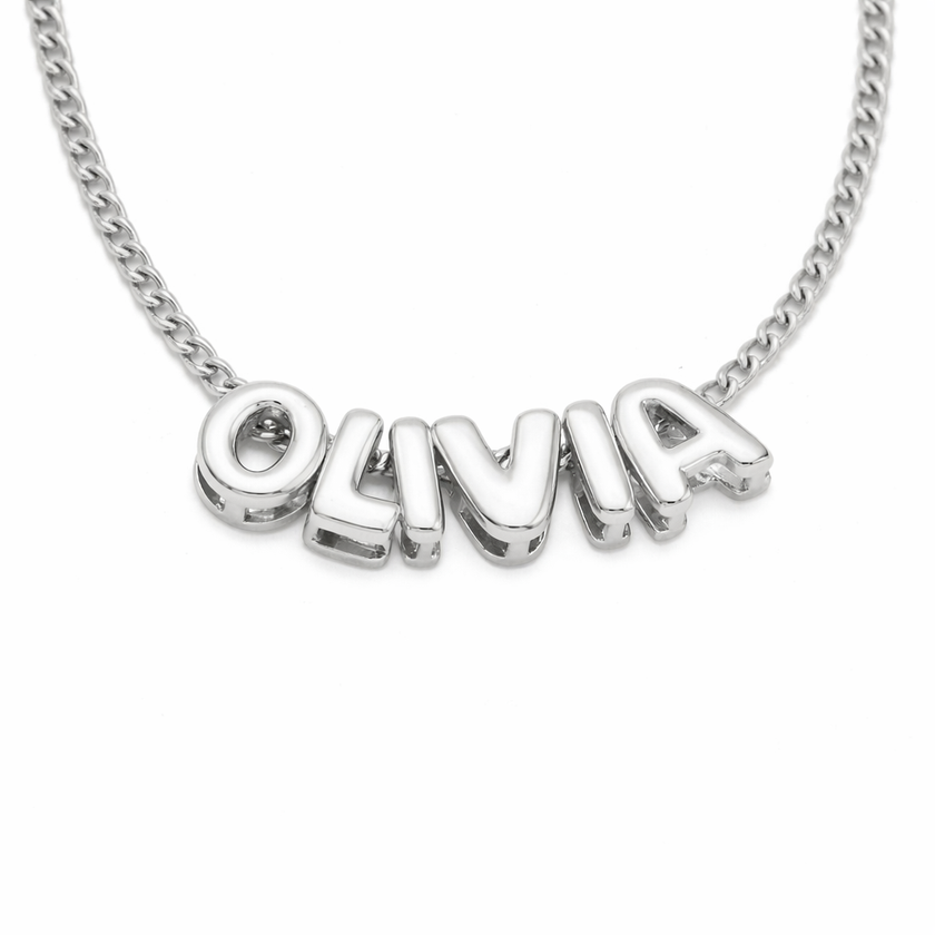 Bubble Initial Necklace