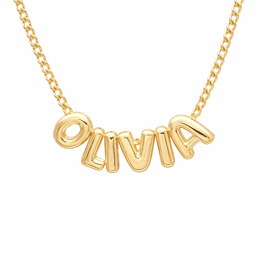 Bubble Initial Necklace