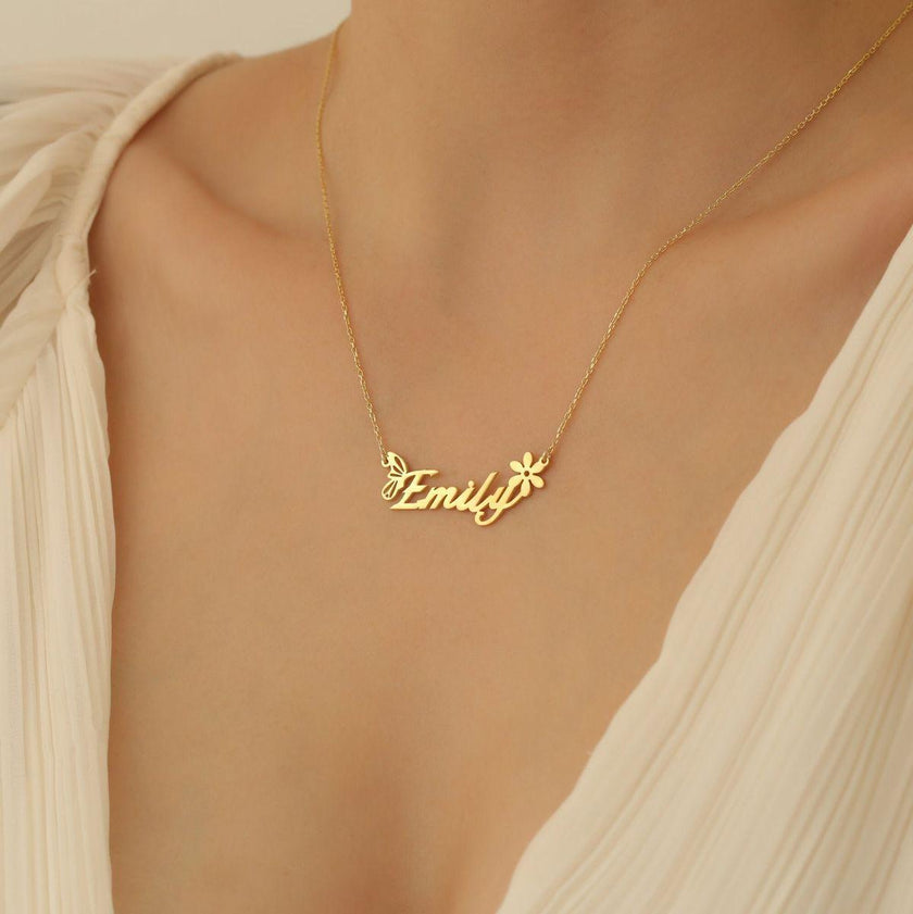 Personalised Name necklace with Element