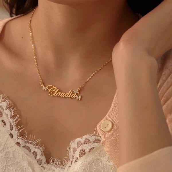 Personalised Name necklace with Element