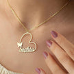 Personalised Name necklace with Heart