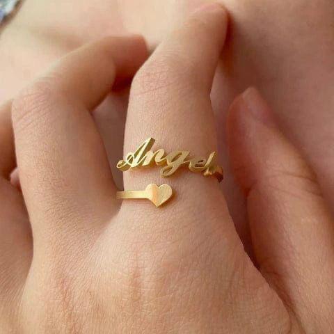 Personalized Heart Ring